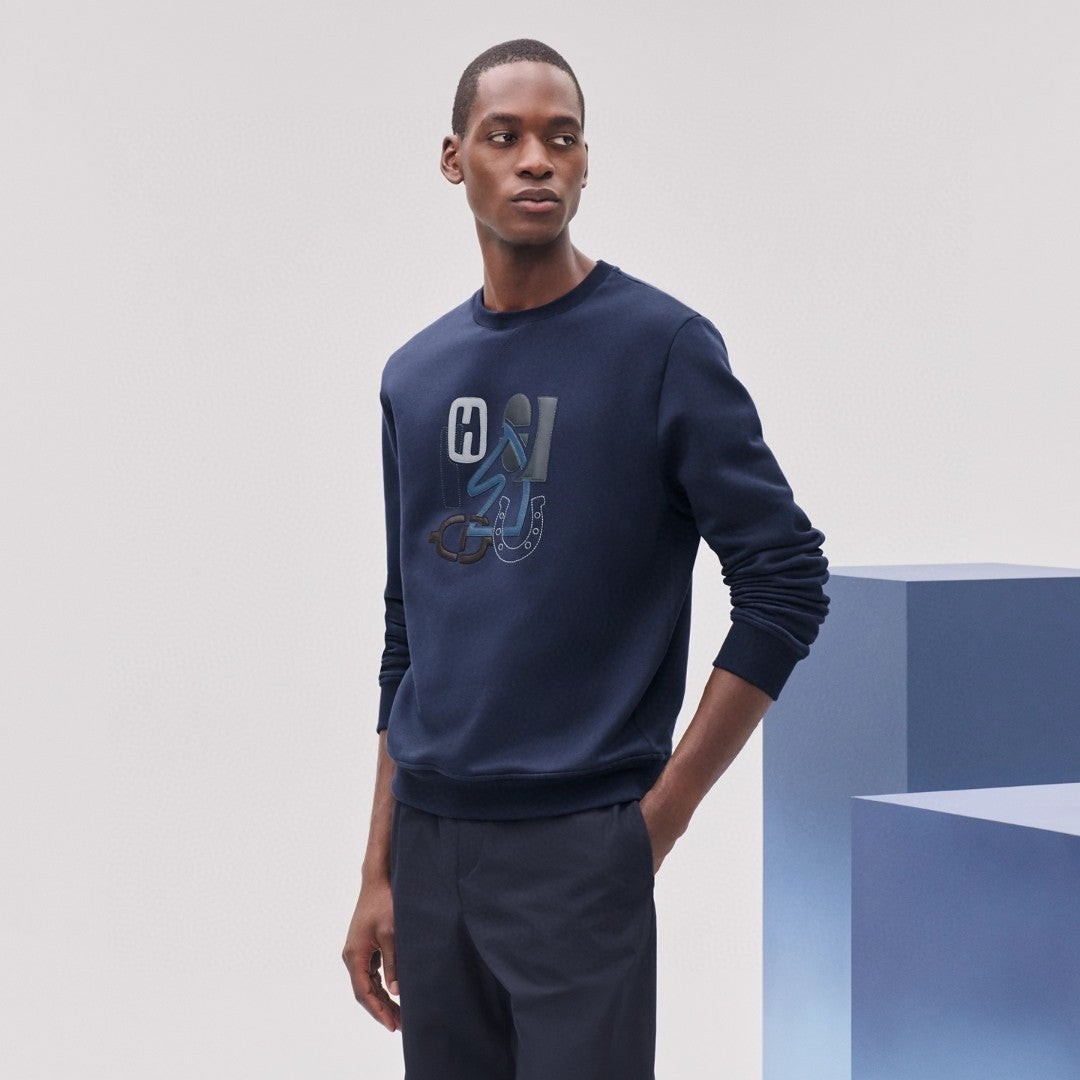 HM. puzzle 맨투맨 네이비 HM-144