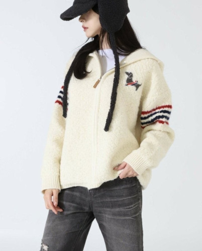 여성 모던 클래식 도그 후드 셰르파 자켓 TM-4014