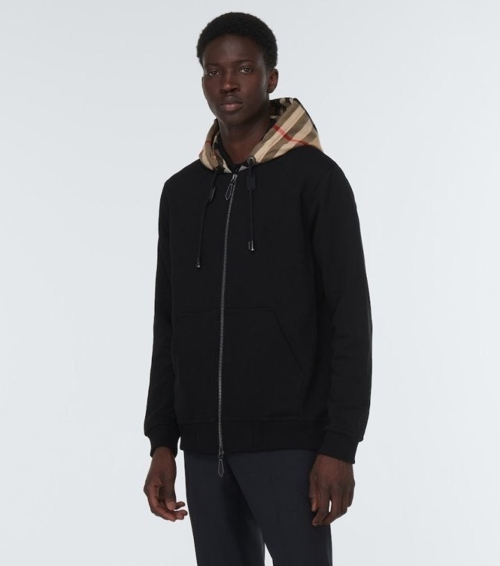 체크 코튼 블렌드 후드집업 BB-3602