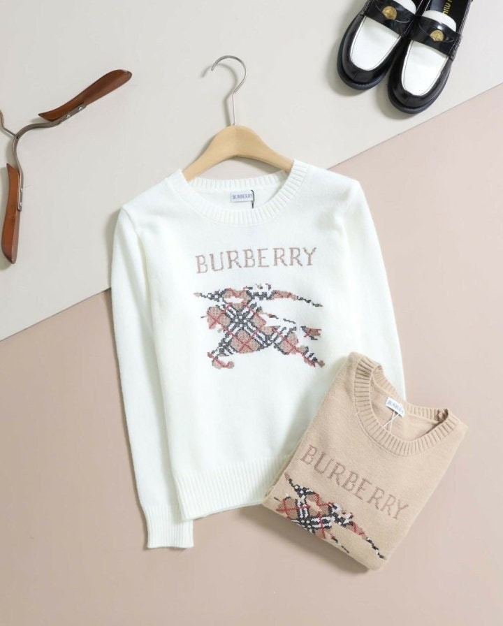 여성 릴렉스드 핏 크로스 스티치 EKD 코튼 스웨트셔츠 BB-3632