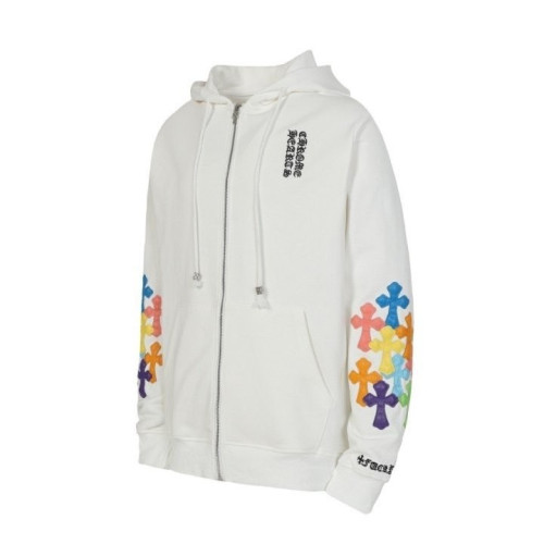 K26 멀티 컬러 크로스 후드집업 화이트 CR-922