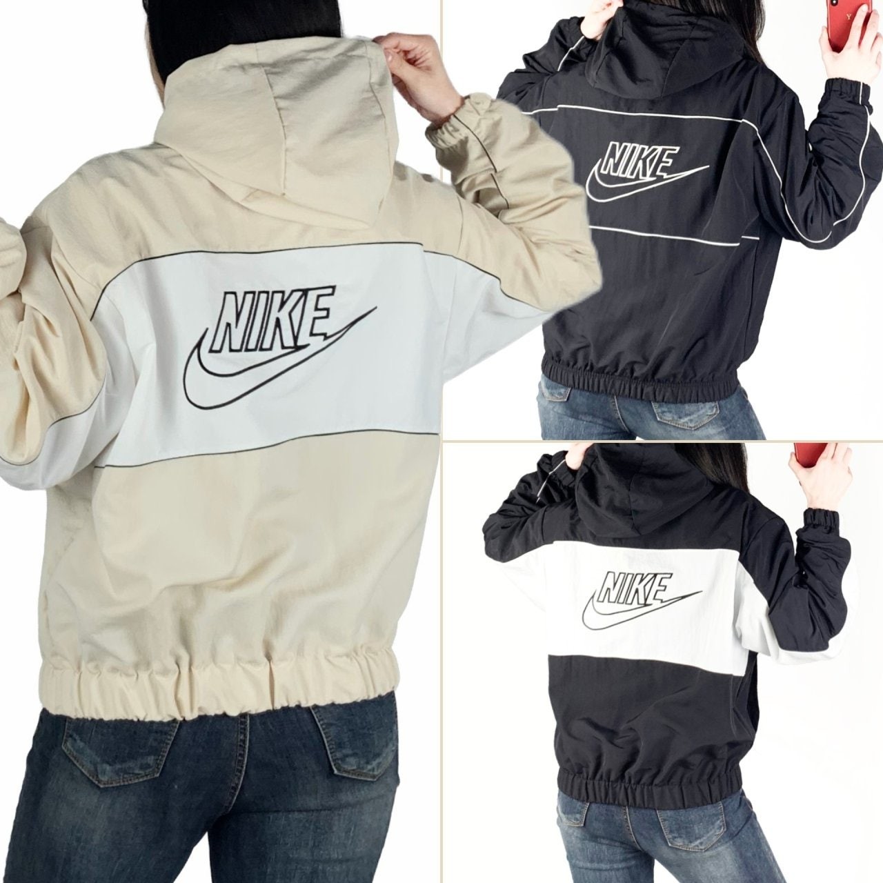 등배색 후드 바람막이 (P-9710)