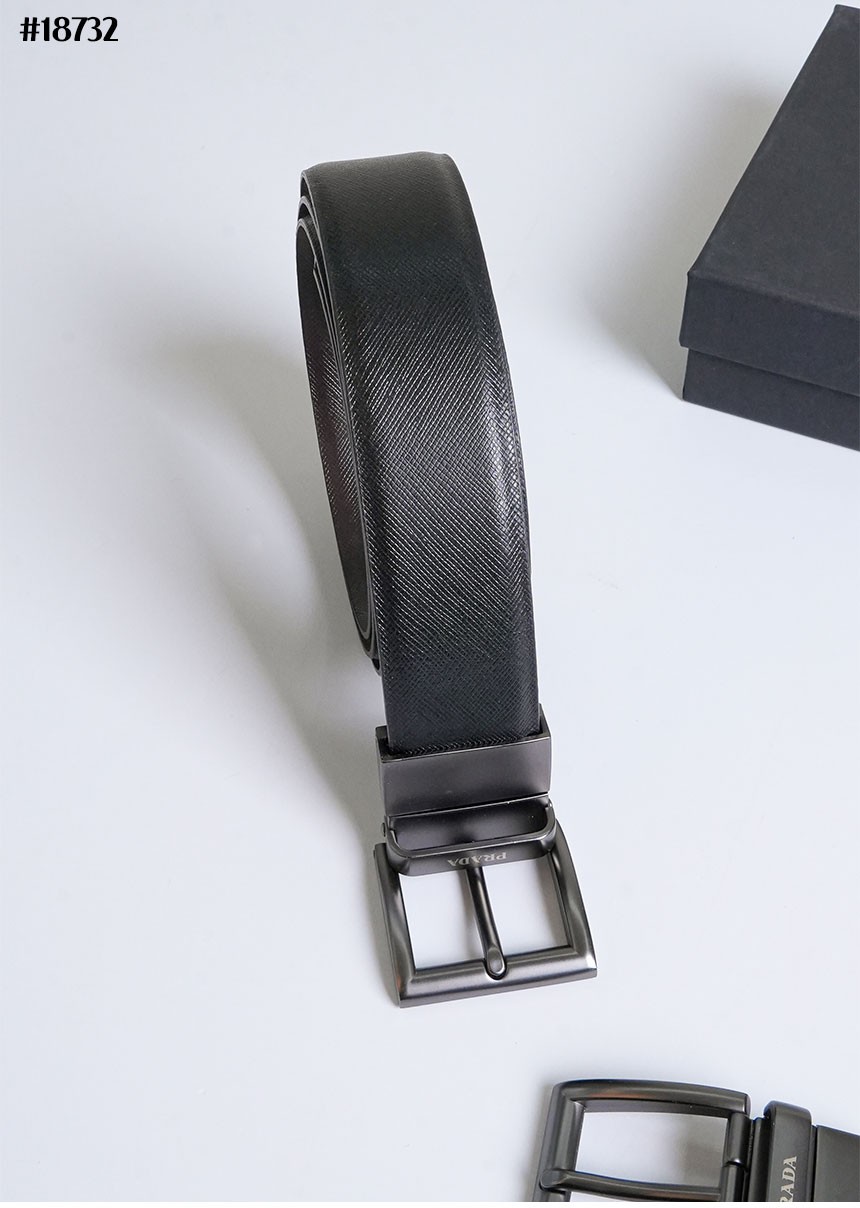 🔆 [PRADA] 프라다 사피아노 리버서블 레더 벨트 (컷팅식) 🔆