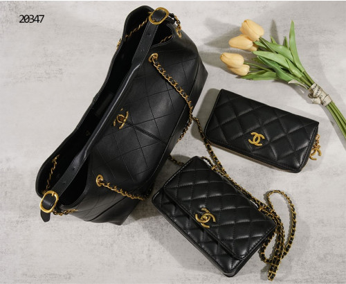 🔆 [CHANEL] 샤넬 클래식 퀄팅 레더 숄더백 & 미니 플랩백 & 장지갑 3종셋 🔆