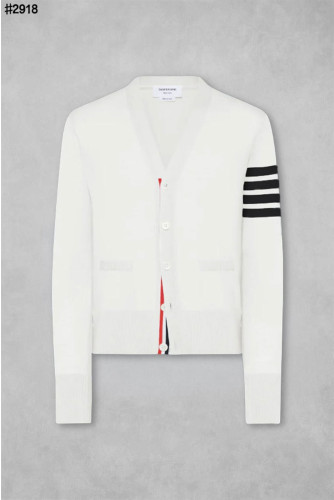 🍀 [THOM BROWNE] 톰브라운 코튼 4-바 크레이프 브이넥 가디건 🍀