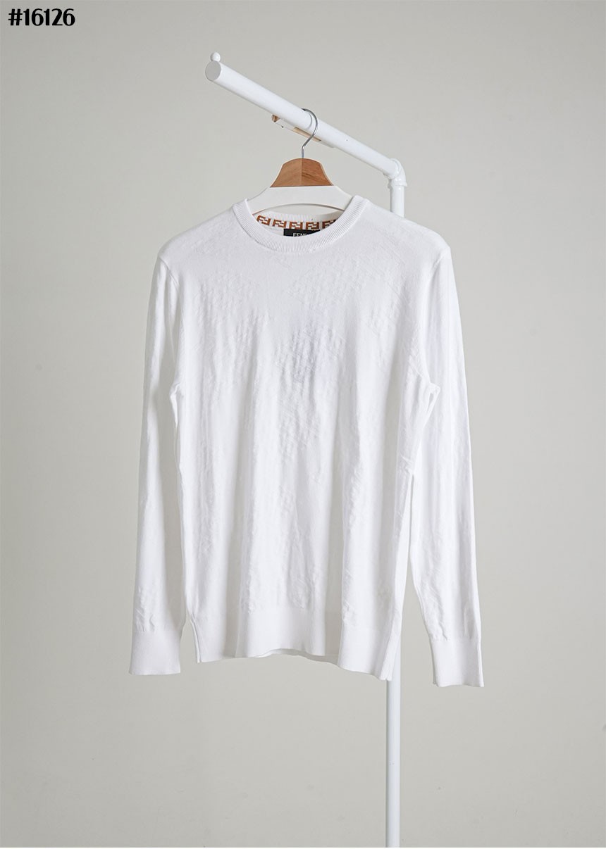 🔆 [FENDI] 팬디 남성 메리노 코튼 FF 패턴 니트 풀오버 🔆