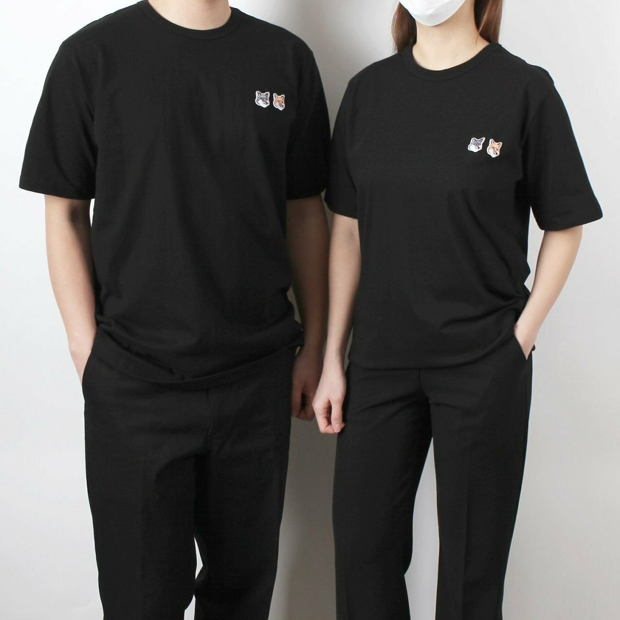 💕 메* 키츠네 더블헤드패치 반팔티