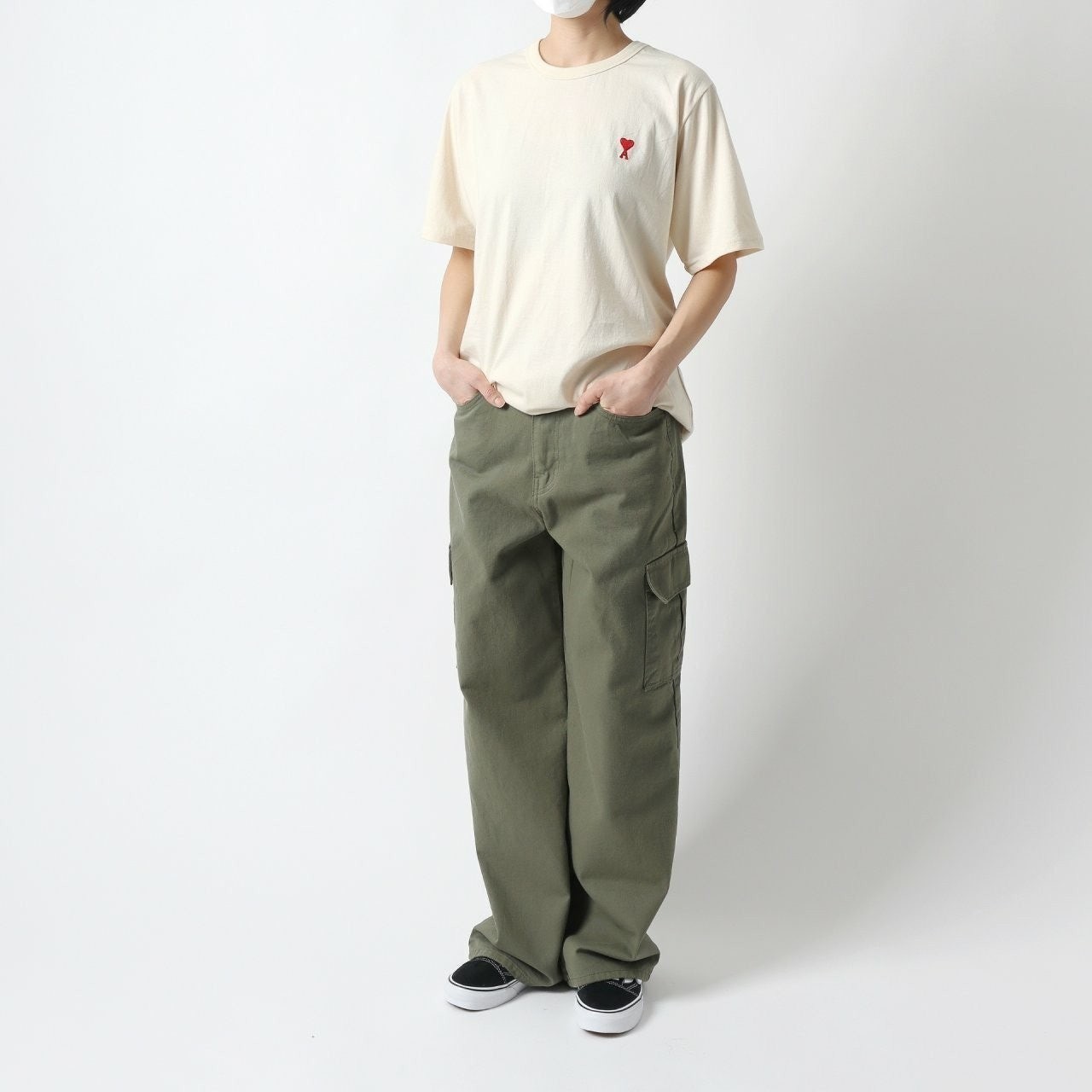 💕 아* 미들핸들 하트 반팔티