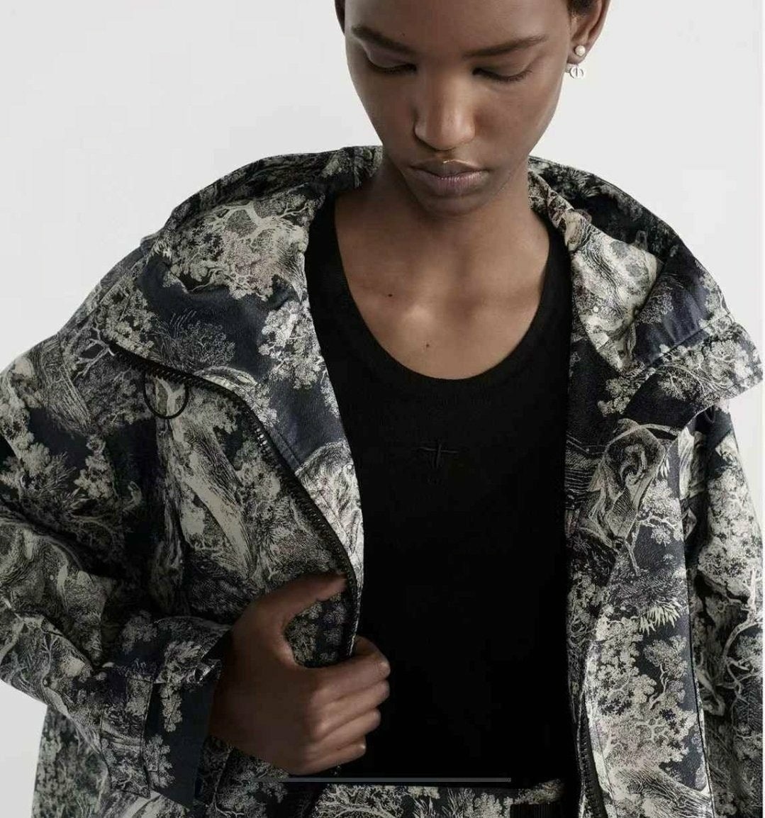 💕 디* 애니멀 프린트 바람막이 자켓