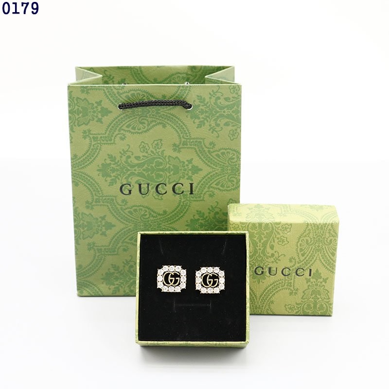 👹구찌 정면 GG 마몽 크리스탈 골드 이어링👹