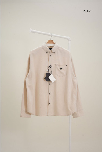 🔆 [PRADA] 프라다 남성 코튼 린넨 샴브레이 셔츠 🔆