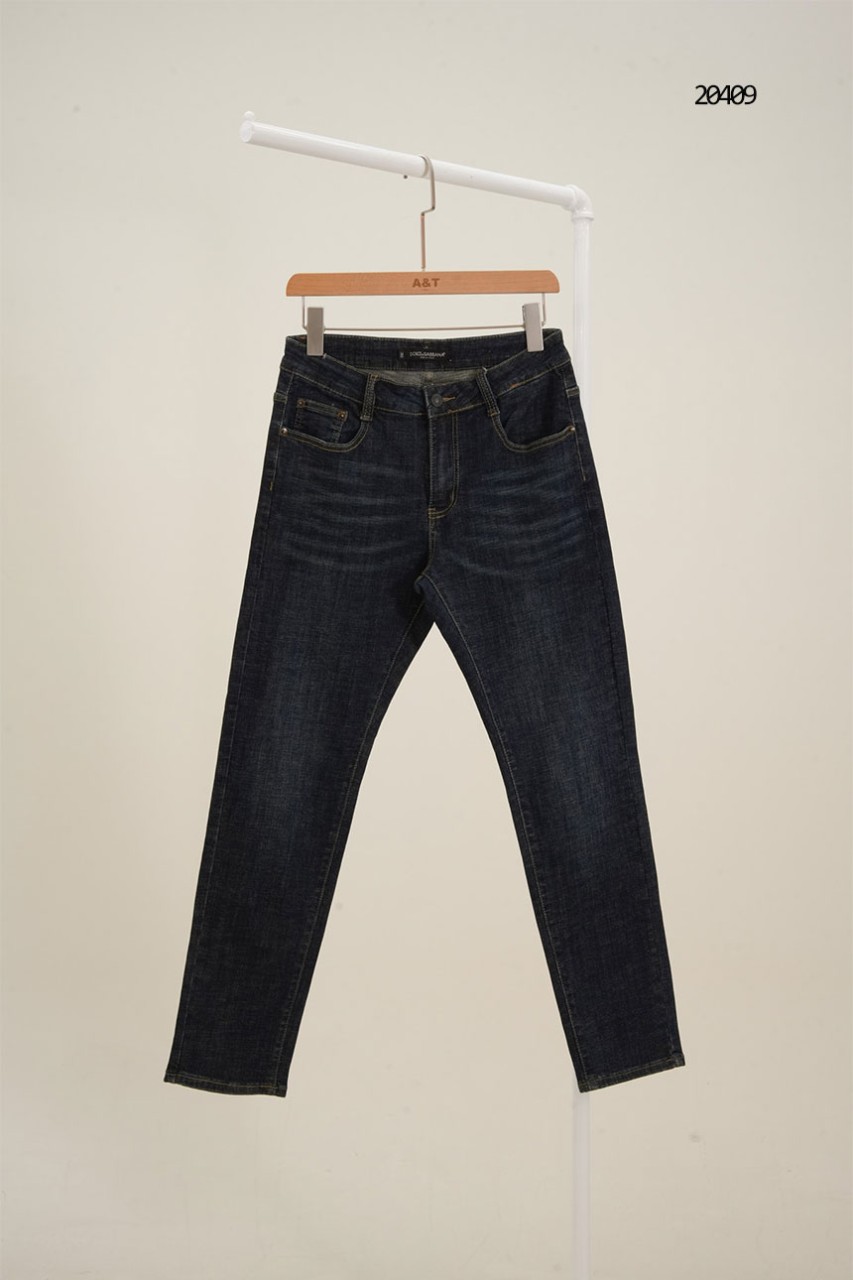 🔆 [Dolce&Gabbana] 돌체앤가바나 레더 패치 메탈 로고 플레이트 데님 팬츠 🔆