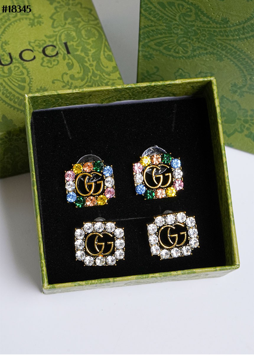 🔆 [GUCCI] 구찌 GG 마몽 크리스탈 스퀘어 이어링 🔆