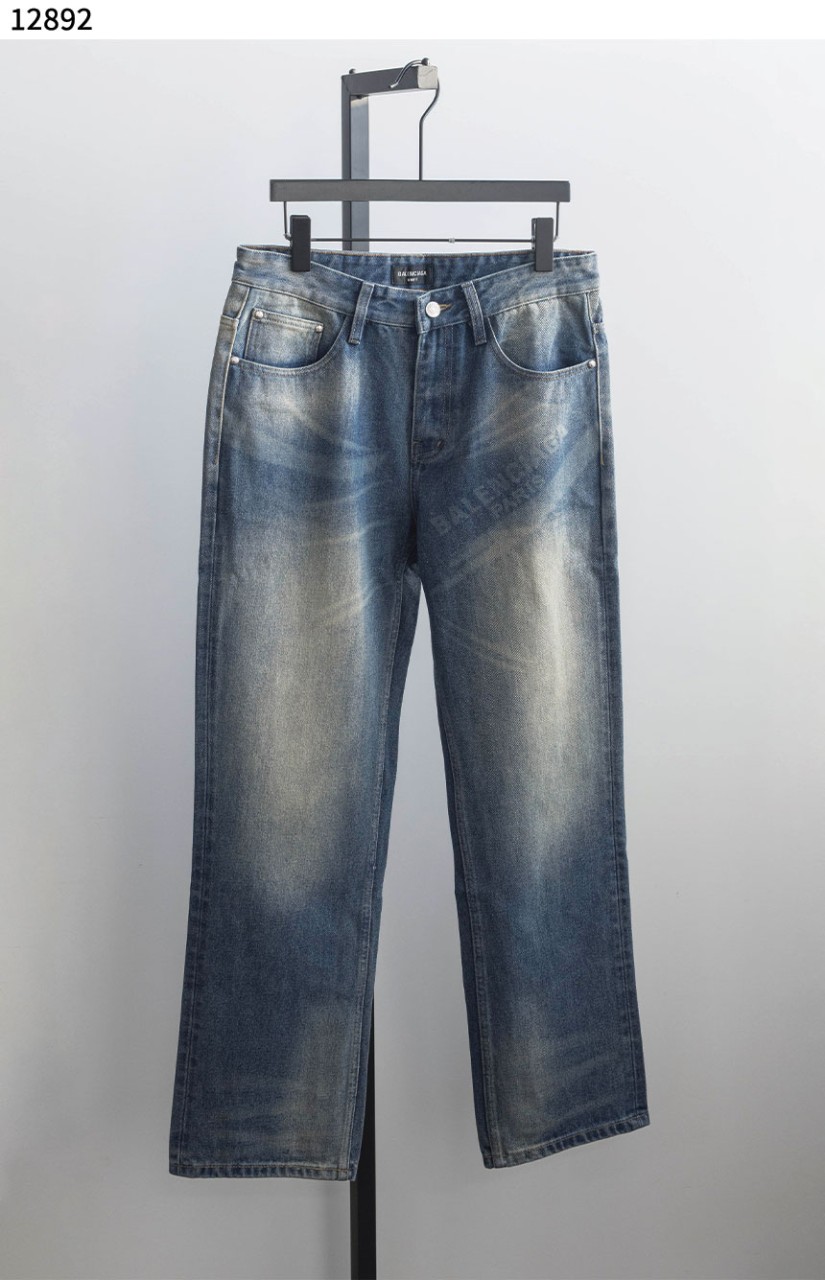 #발렌시아가 [BALENCIAGA] 로고 프린팅 일자핏 데님 신상입고💢 #하의 #팬츠 #12892