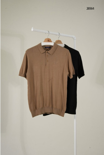 🔆 [LOUIS VUITTON] 루이비통 LV 톤온톤 로고 카라 니트 반팔 티셔츠 🔆