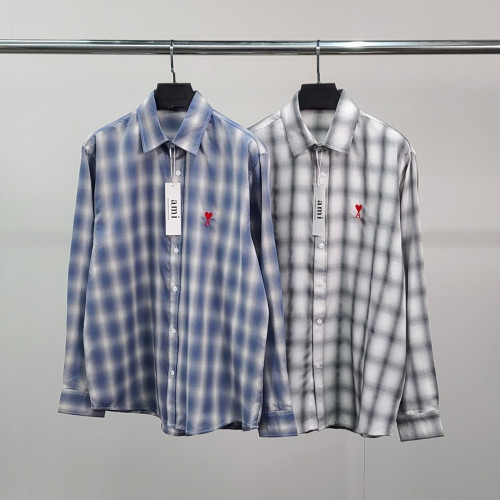 💕 아* 스몰하트자수 오버 체크 셔츠