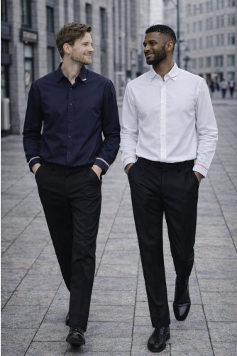 💕 톰* 삼색 포인트 삼선 셔츠