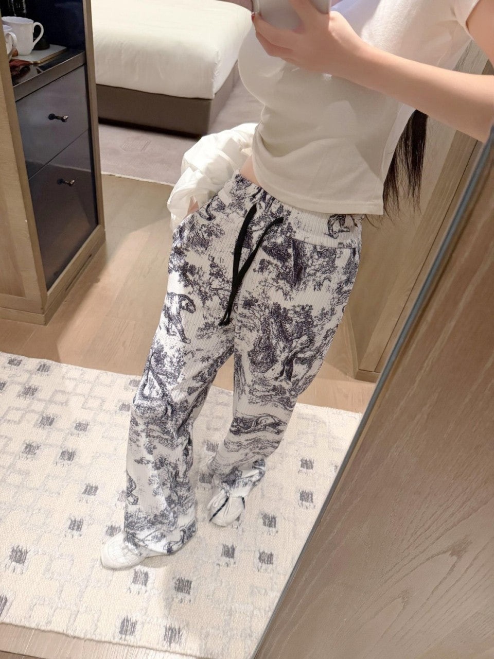 💕 디* 애니멀 프린트 골지 팬츠