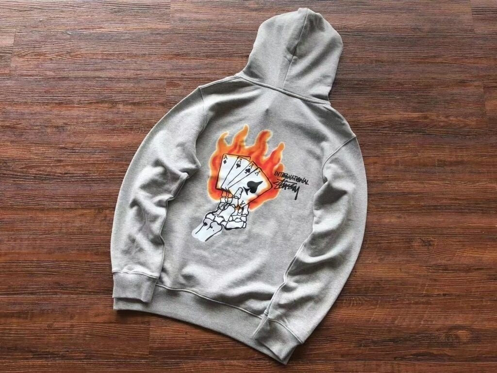 💕 스** 포커 불꽃 후드티