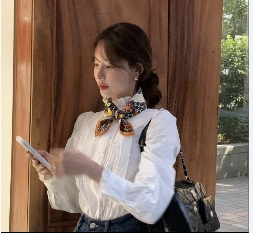 💕 루* 오렌지퍼플 실크 방도