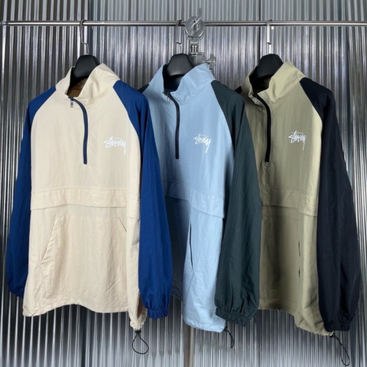 STS 배색 나그랑 반집업 아노락