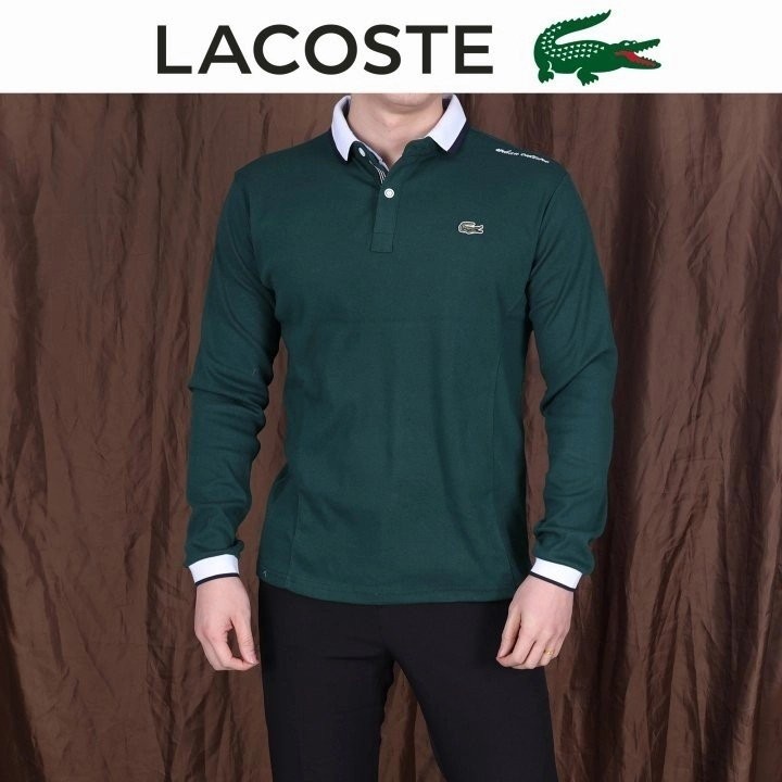 LC 레터링 카라 긴팔티셔츠