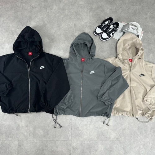 NK 로고 오버핏 스트링 후드 바람막이