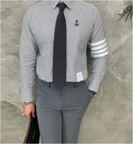 TB 블랙앵커 스트라이프 완장 셔츠
