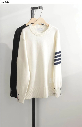 TB 램스울 사선완장 라운드 니트