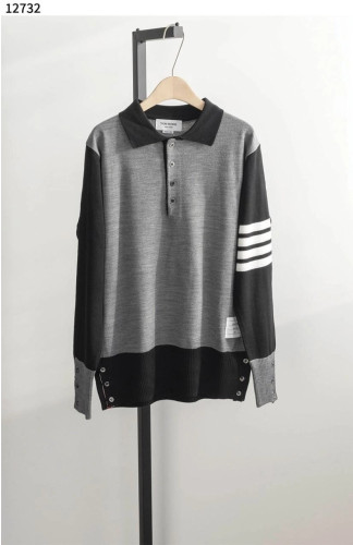 TB 4버튼 긴팔 니트 카라티