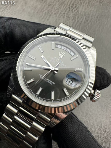 #로렉스 C공장 3255 데이데이트 실버 선레이 다이얼 (프레지던트) 40MM