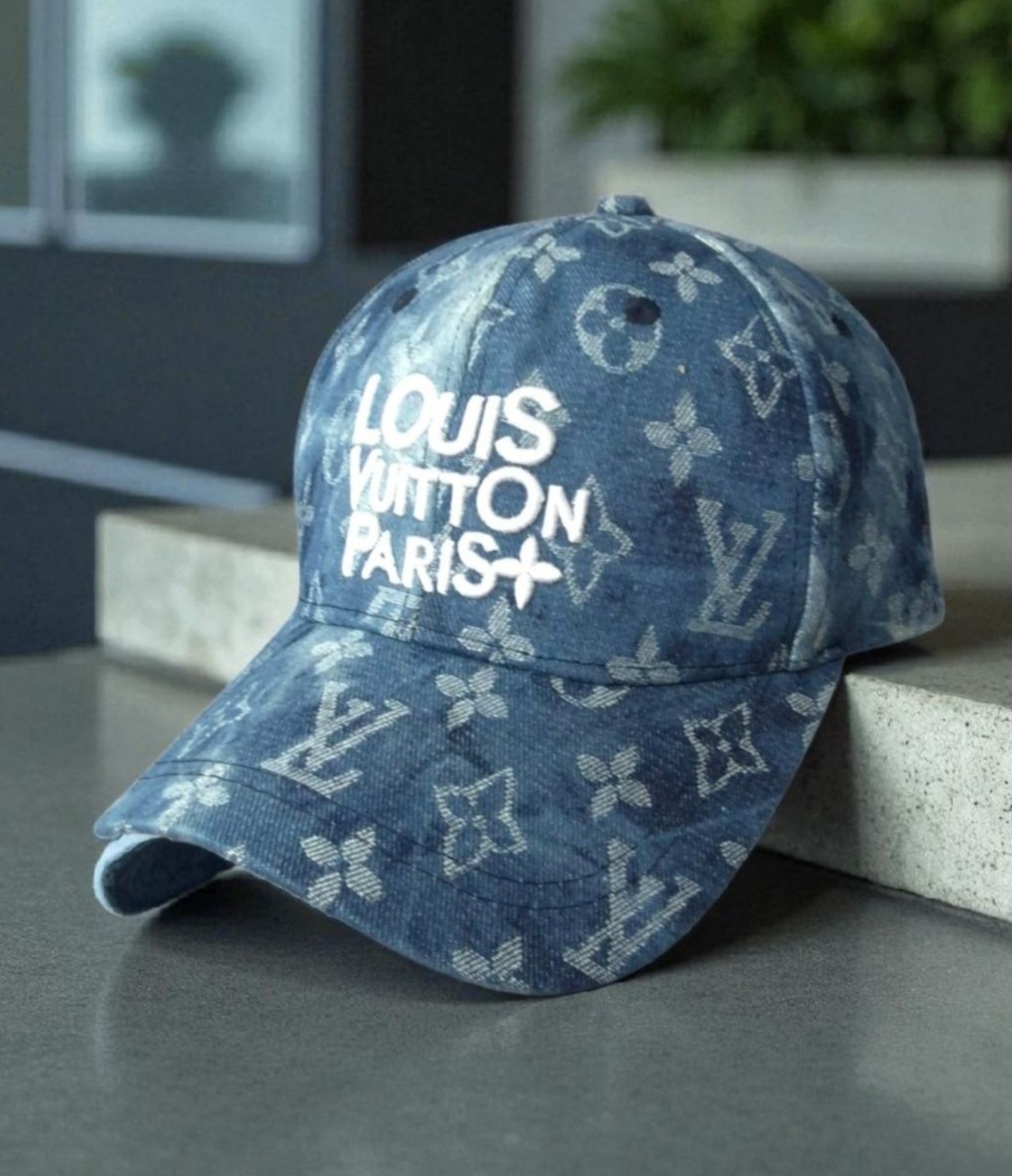 루VVV 자수 모노그램 자가드 워싱 볼캡 ✔수입