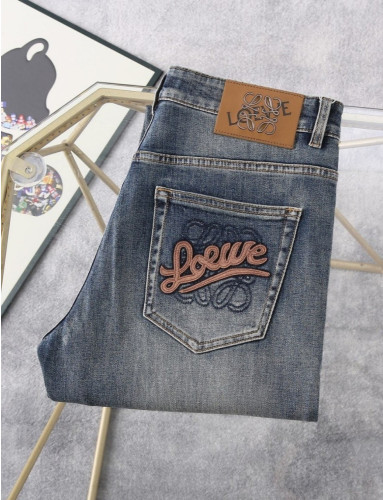 로에V 아나그램 자수 패치 워싱스판 데님진