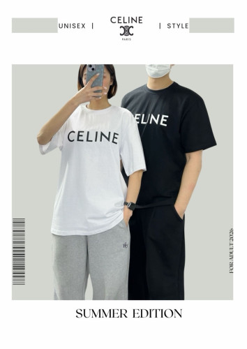 셀린 20수 로고 면 반팔>