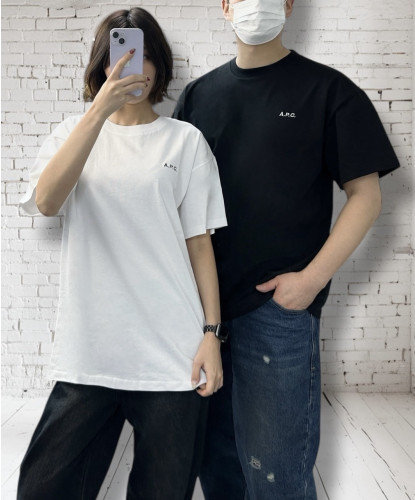 <APC 스몰로고 면 반팔>