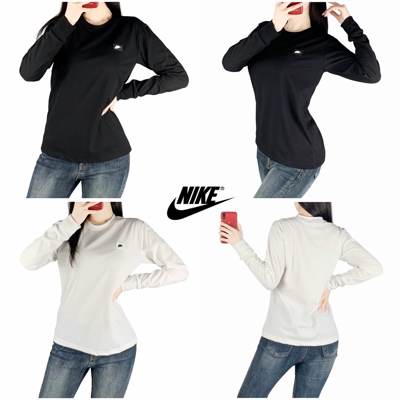 <나이키 사각로고 맨투맨>