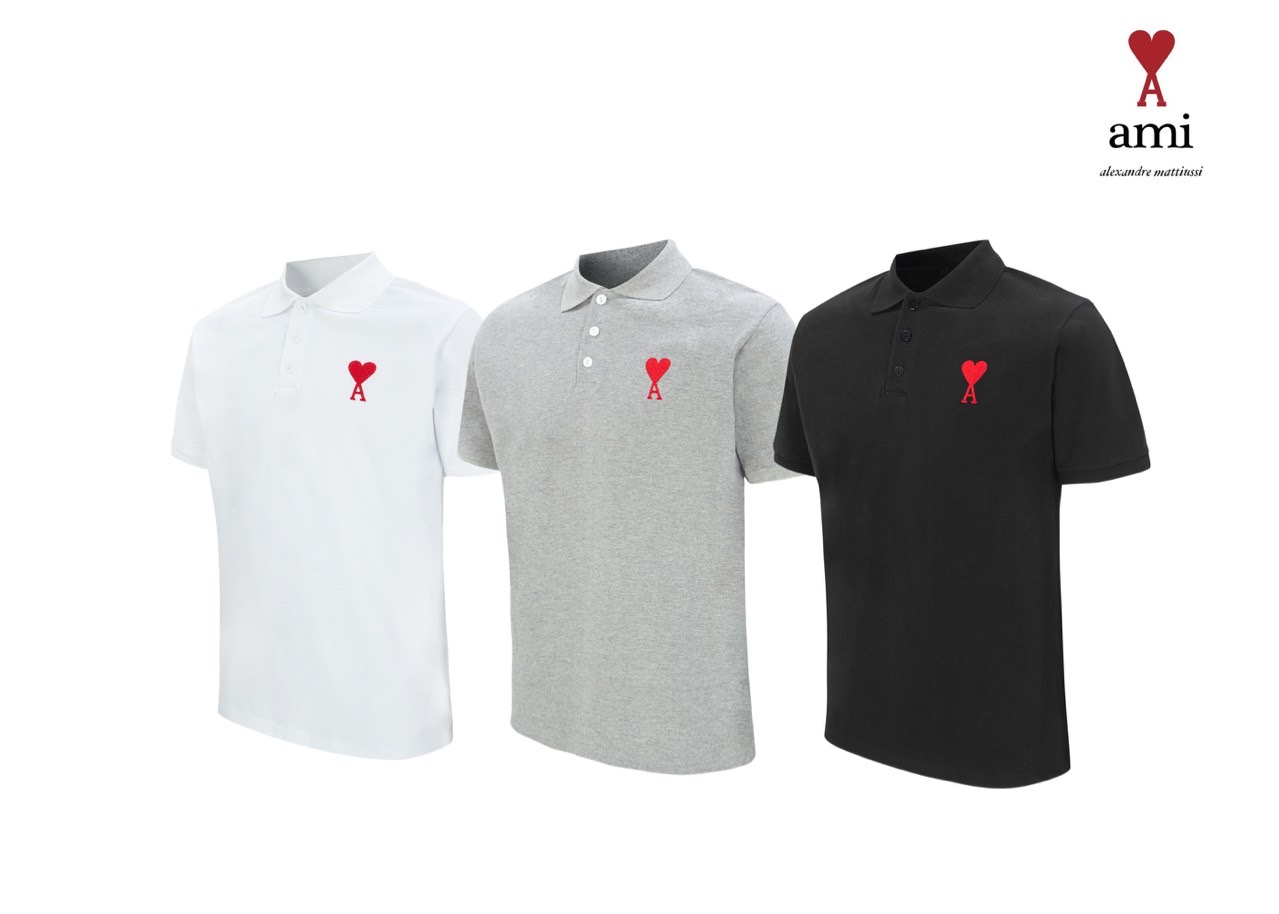 아미I 스몰로고 pk 반팔 카라>