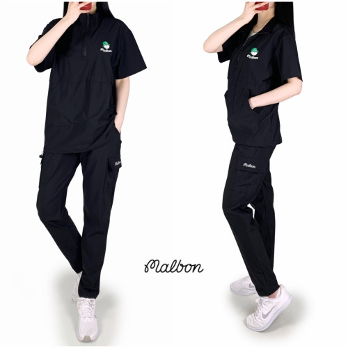 <MB 아이스 반집업 카고 긴바지 세트>