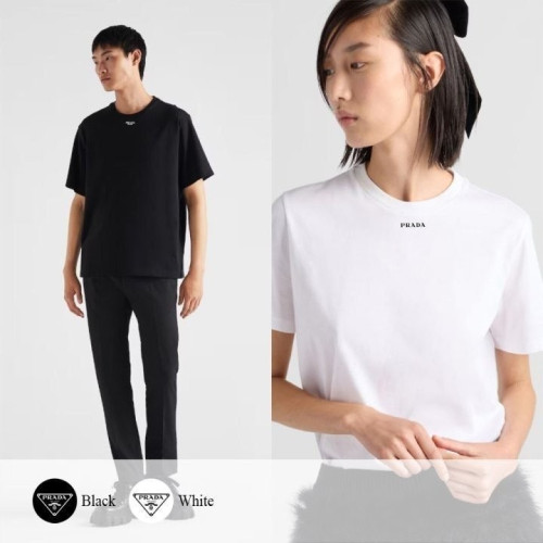 💕 프** 넥 로고 반팔 티셔츠