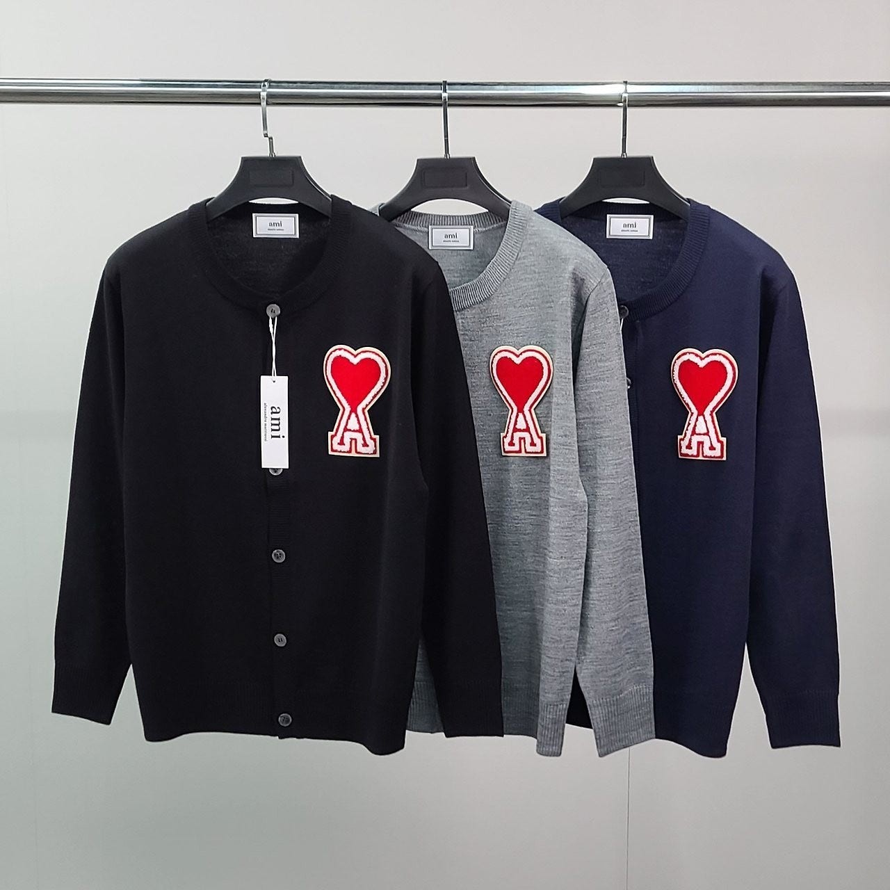 💕 아* 빅하트패치 라운드 가디건