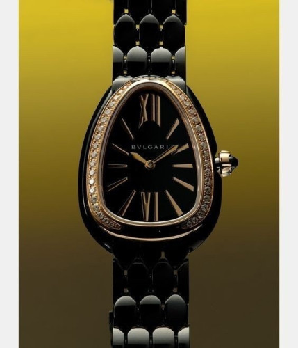 💕 불** 세르펜티 세두토리 워치 로즈골드 블랙다이얼 다이아 블랙줄