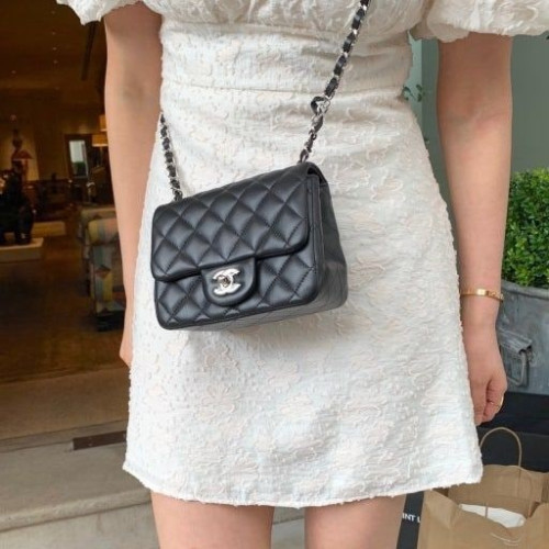 💕 샤* 고급 쁘띠삭 실버볼 크로스백 램스킨