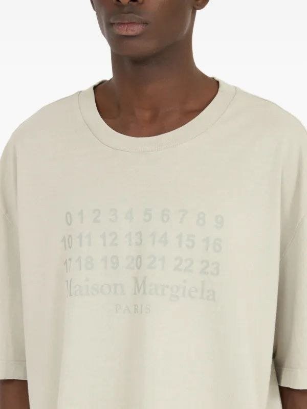 💕 메* 마르지엘라 25 넘버 프린트 로고 반팔티셔츠 - 수입