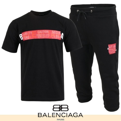 💕 발**** 서큐리티 테이프 프린팅 반팔 & 7부 셋업