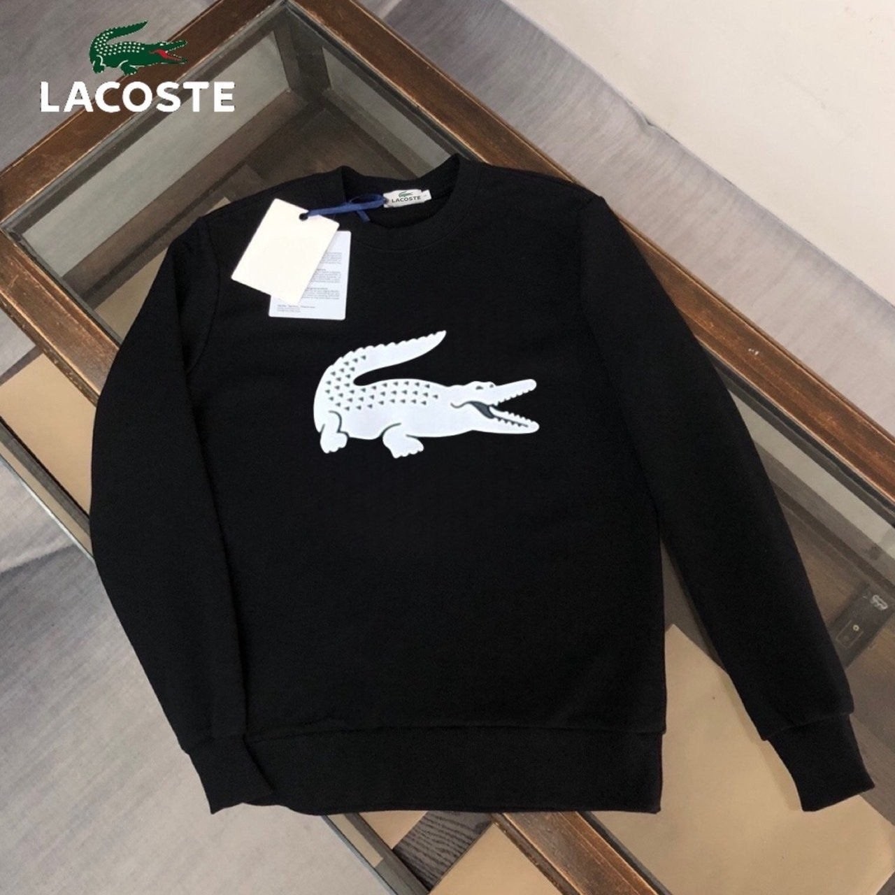 💕 라*** 흑백 프린팅 코튼 맨투맨