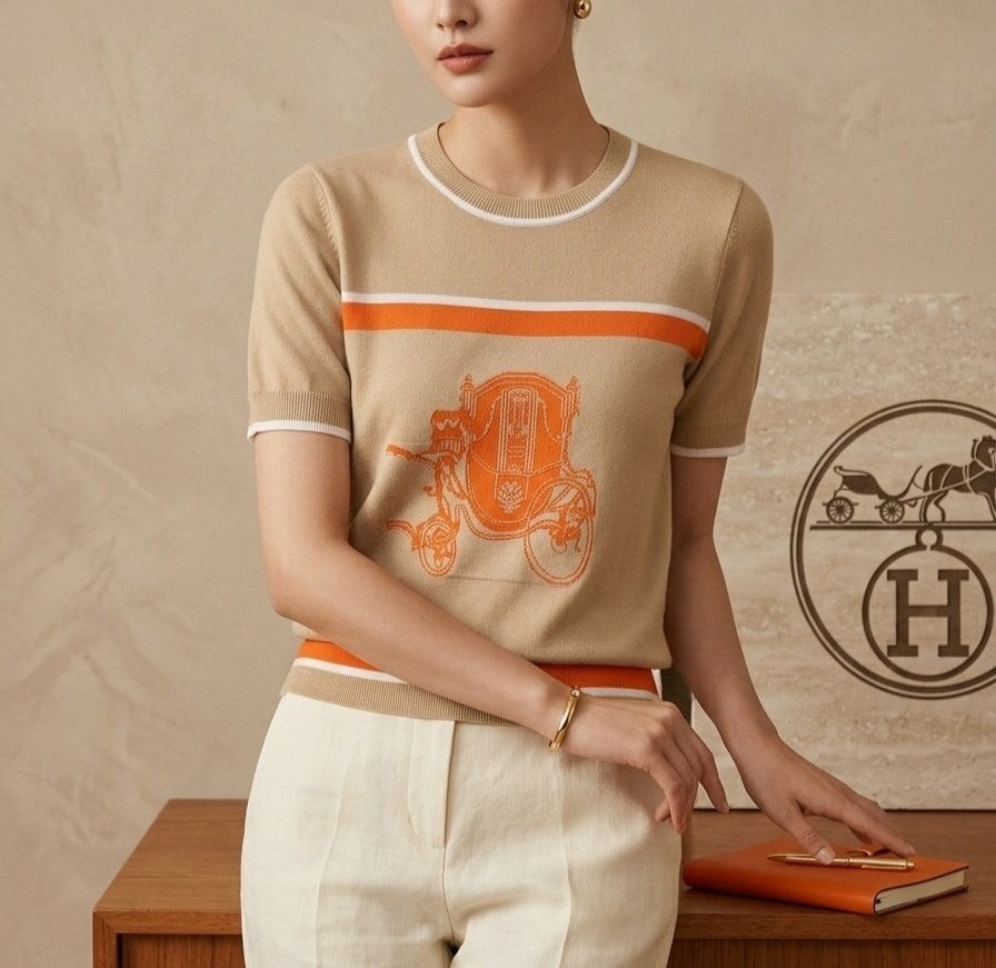 💕 에*** 마차 반팔 니트