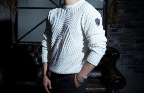 💕 노** 케이블 시스템라운드 니트