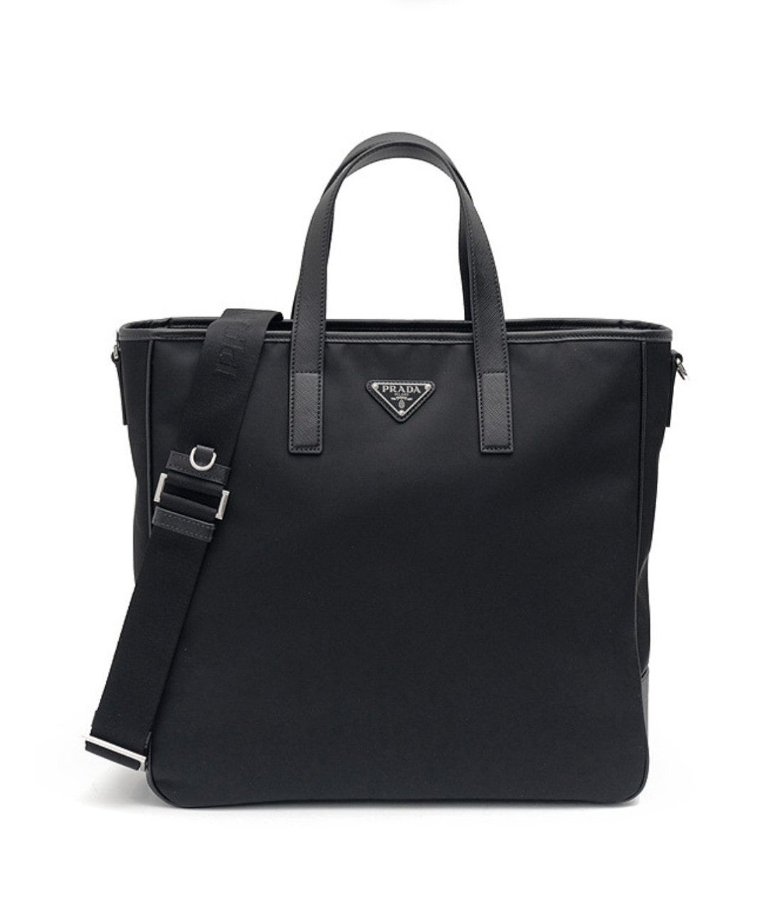 💕 프** 공용 트라이앵글 로고 리나일론 토트백 블랙 2VG 064 VXOO2DMH F0002