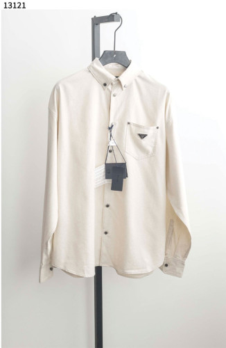 #프라다 [PRADA] 샴브레이 셔츠 내츄럴 신상입고💢 #상의 #셔츠 #13121