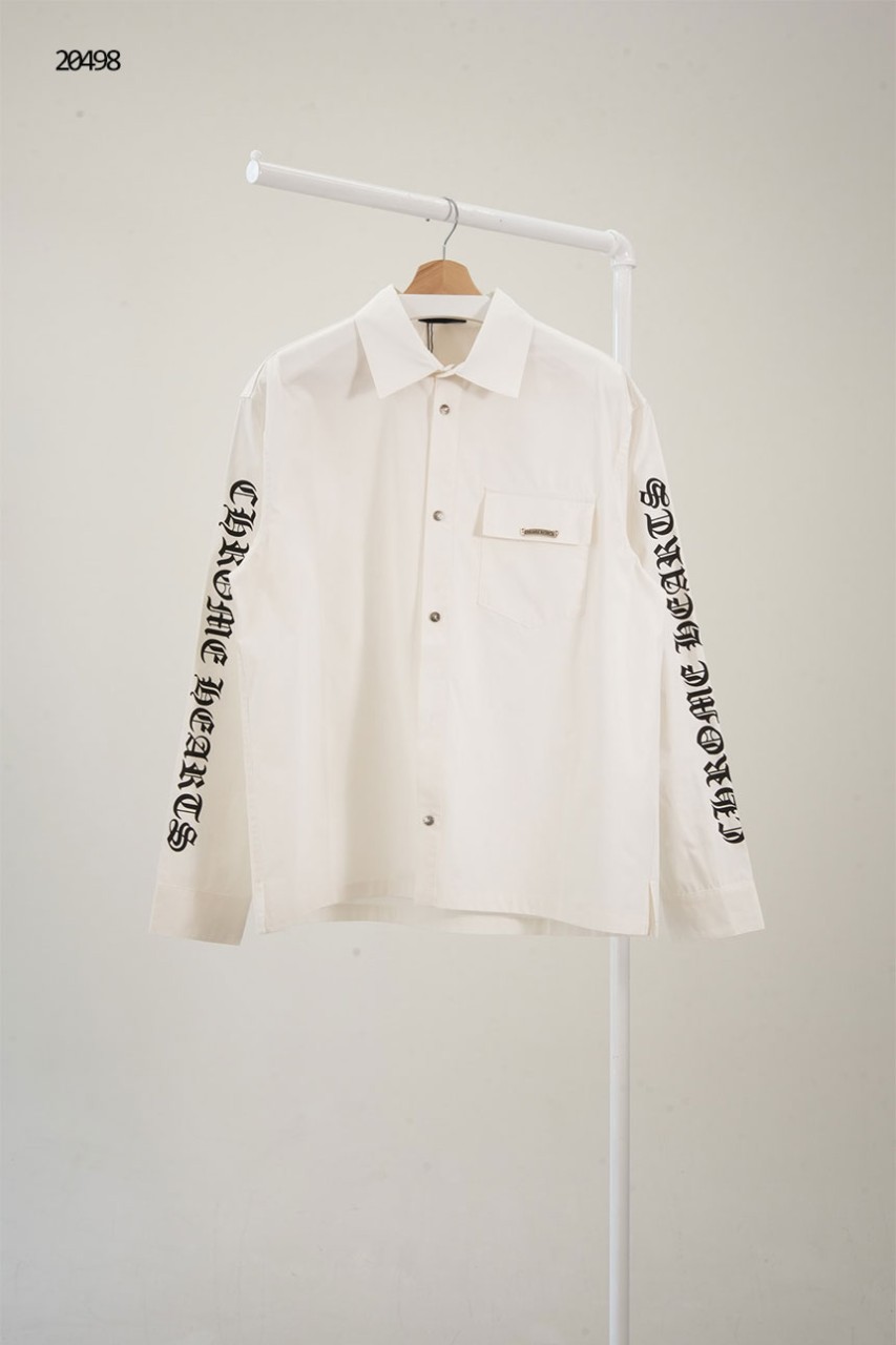 🔆 [Chrome Hearts] 크롬하츠 암 레터링 포인트 버튼 셔츠🔆